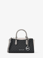 Michael Kors Arden Small Color-Block Signature Logo Messenger Bag - Black Combo