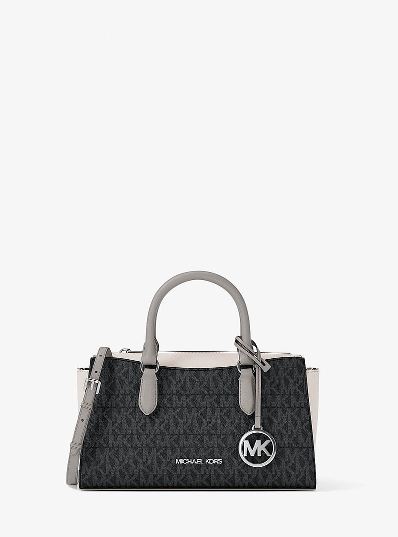 Michael Kors Arden Small Color-Block Signature Logo Messenger Bag - Black Combo