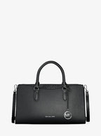 Arden Medium Top-Zip Satchel - Pebbled Leather / Black
