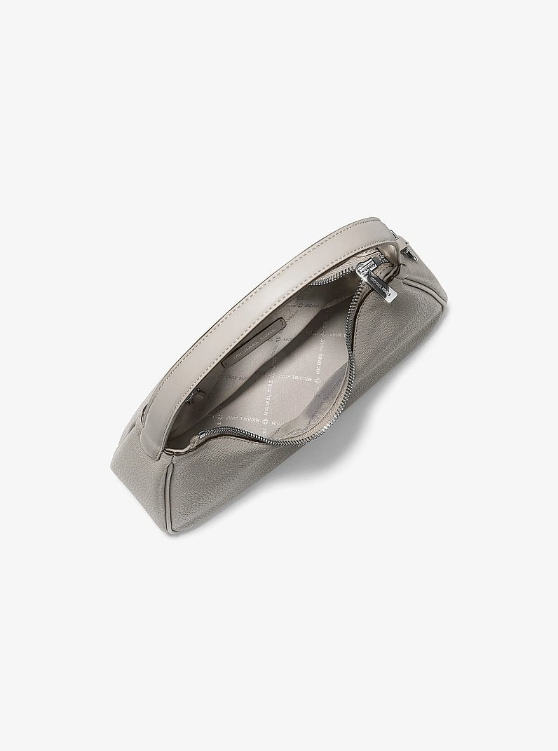 Nayla Small Hobo - Pebbled Leather Pearl Grey 2