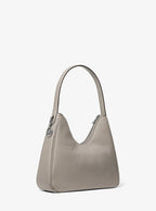 Nayla Small Hobo - Pebbled Leather Pearl Grey 3