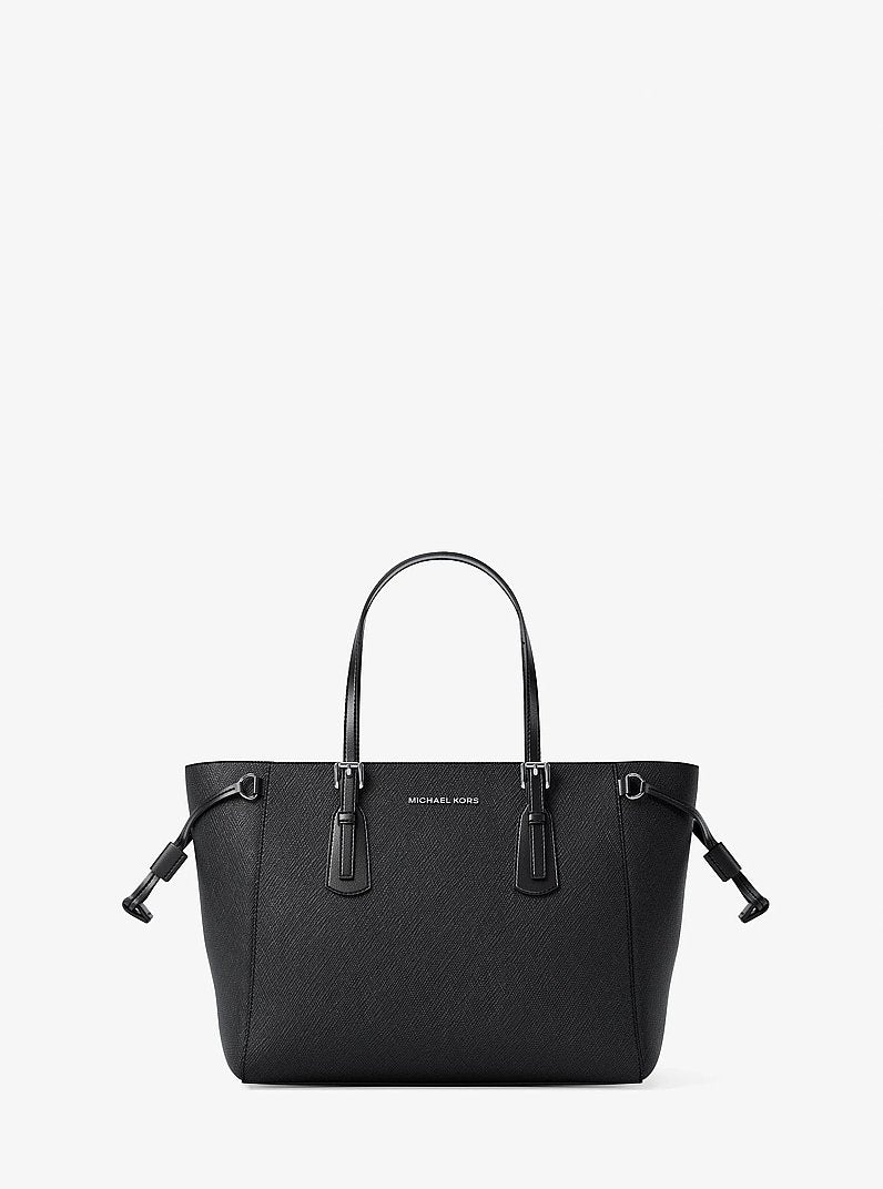 Michael Kors Voyager Extra-Small Crossbody Bag - Pebbled Leather Black