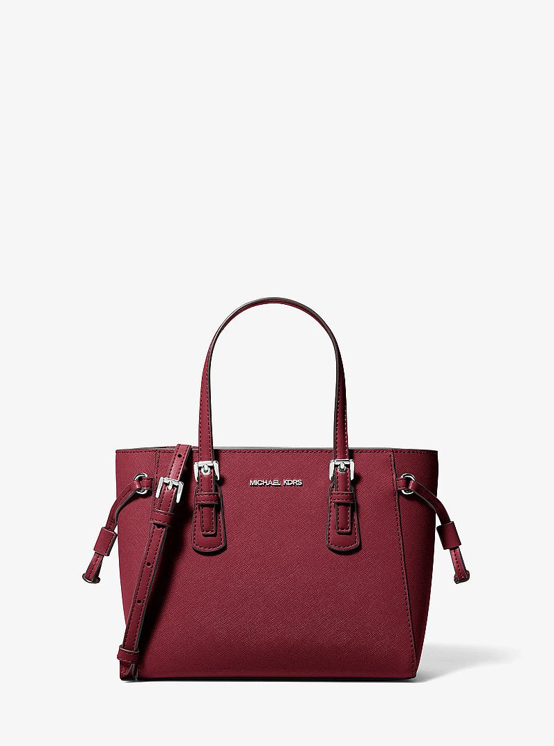 Voyager Extra-Small Convertible Crossbody - Pebbled Leather Maroon