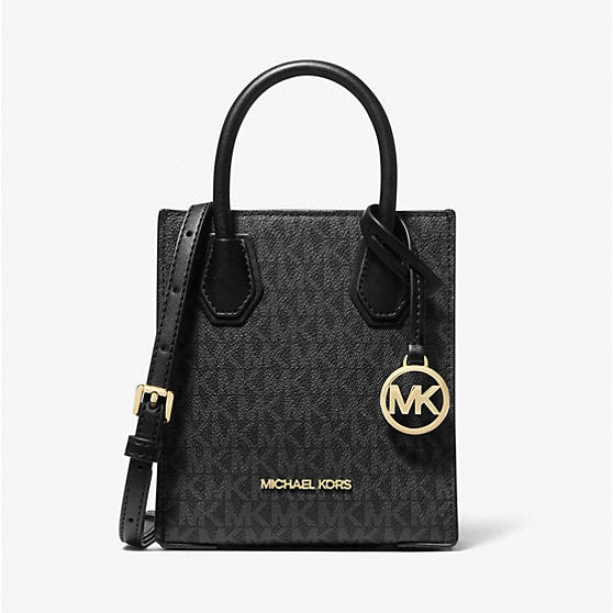 Michael Kors Mercer Extra-Kleine Umhängetasche aus Leder und Logo