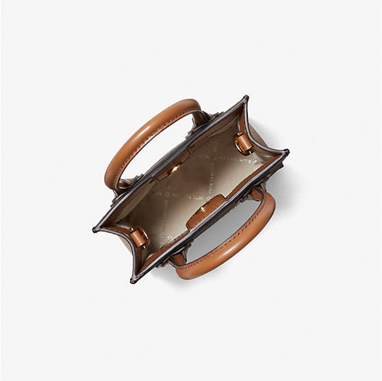 Bolso bandolera extrapequeño Mercer de piel y logotipo de Michael Kors