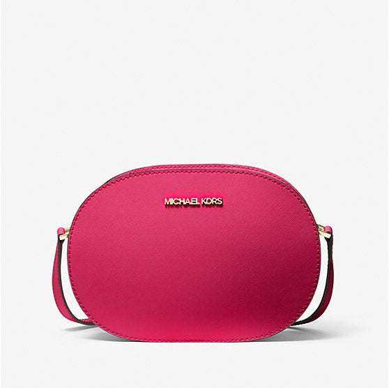 Bolso bandolera mediano de piel saffiano Jet Set Travel de Michael Kors