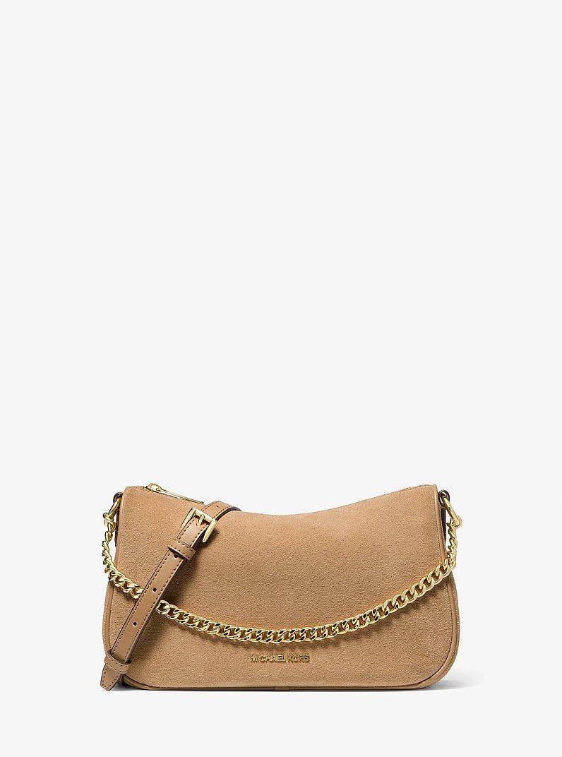 Carmela Medium Convertible Crossbody - Suede Camel