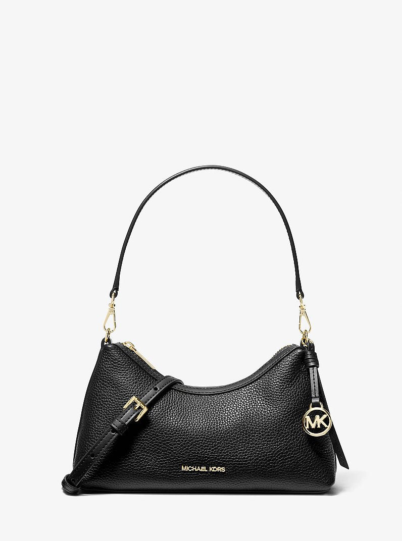 Michael Kors Sammy Small Pebbled Leather Convertible Crossbody - Black