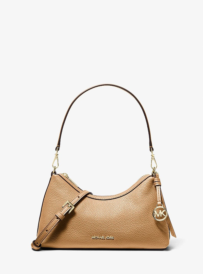 Michael Kors Sammy Small Pebbled Leather Convertible Crossbody - Camel