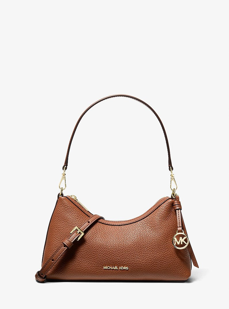 Michael Kors Sammy Small Pebbled Leather Convertible Crossbody - Luggage