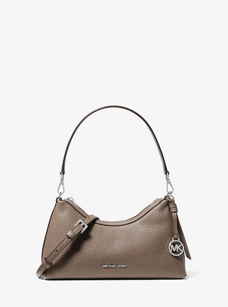 Sammy Small Pebbled Leather Convertible Crossbody - Mushroom