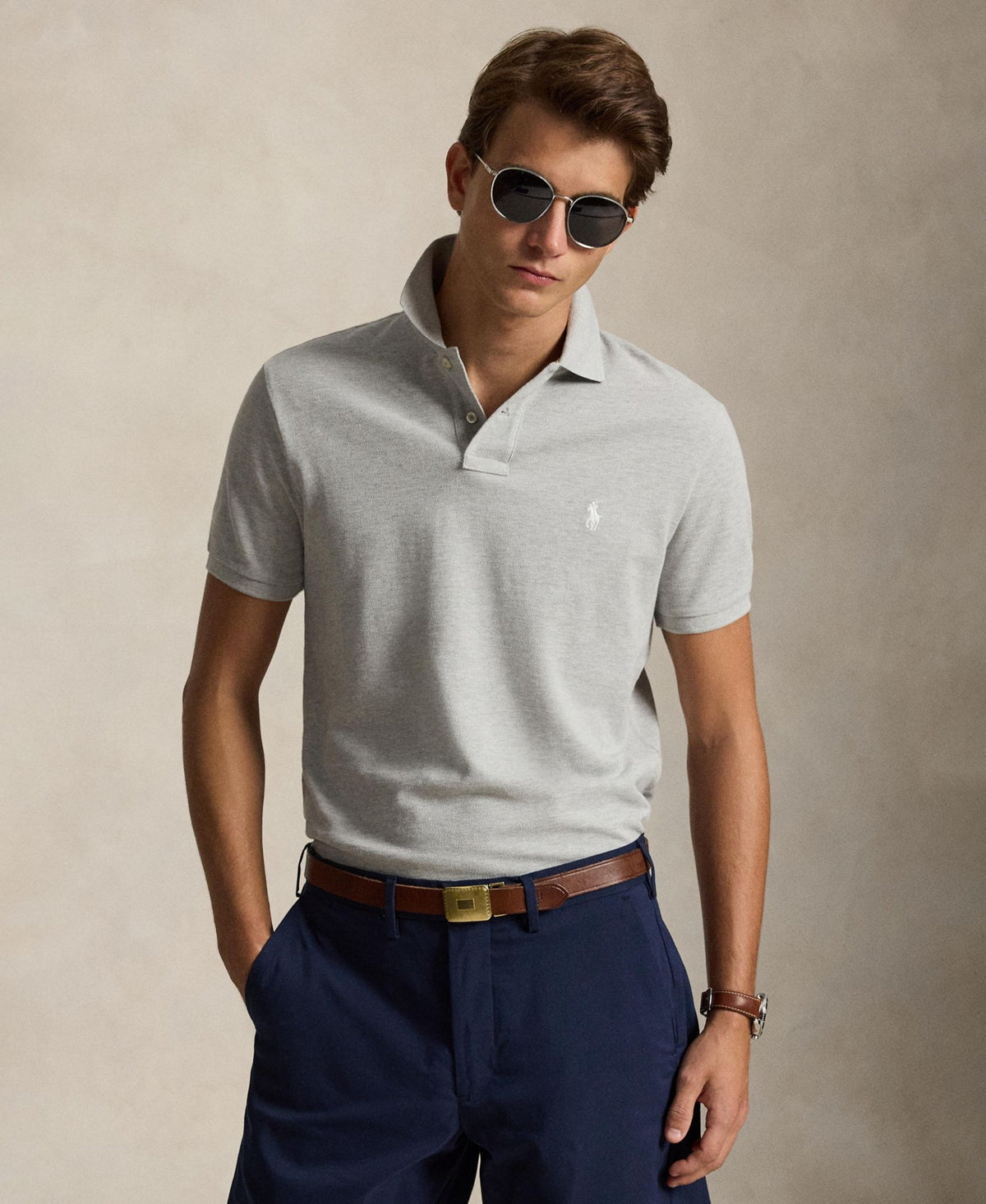 Ralph Lauren Men's Classic-Fit Cotton Polo Shirt - Spring Heather