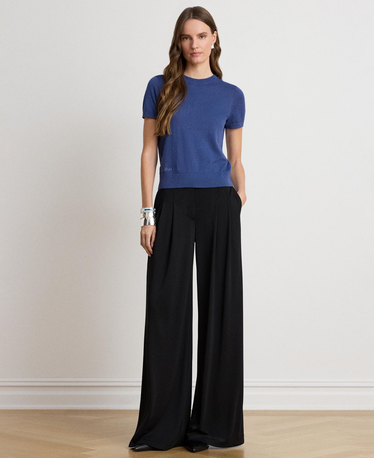 Ralph Lauren Women's Short-Sleeve Sweater - Inky Blue