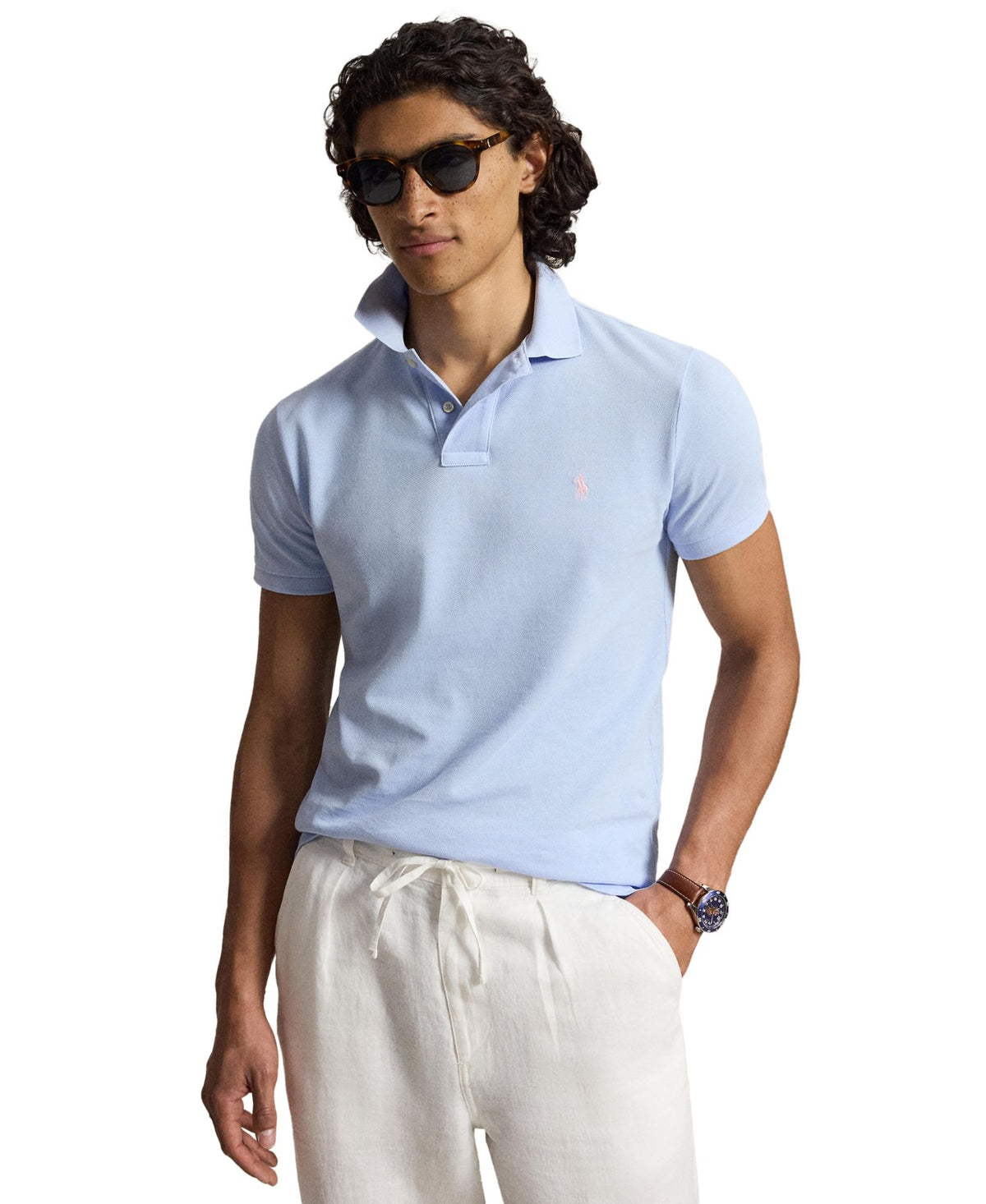 Ralph Lauren Men's Classic-Fit Cotton Polo Shirt - Pebble Blue