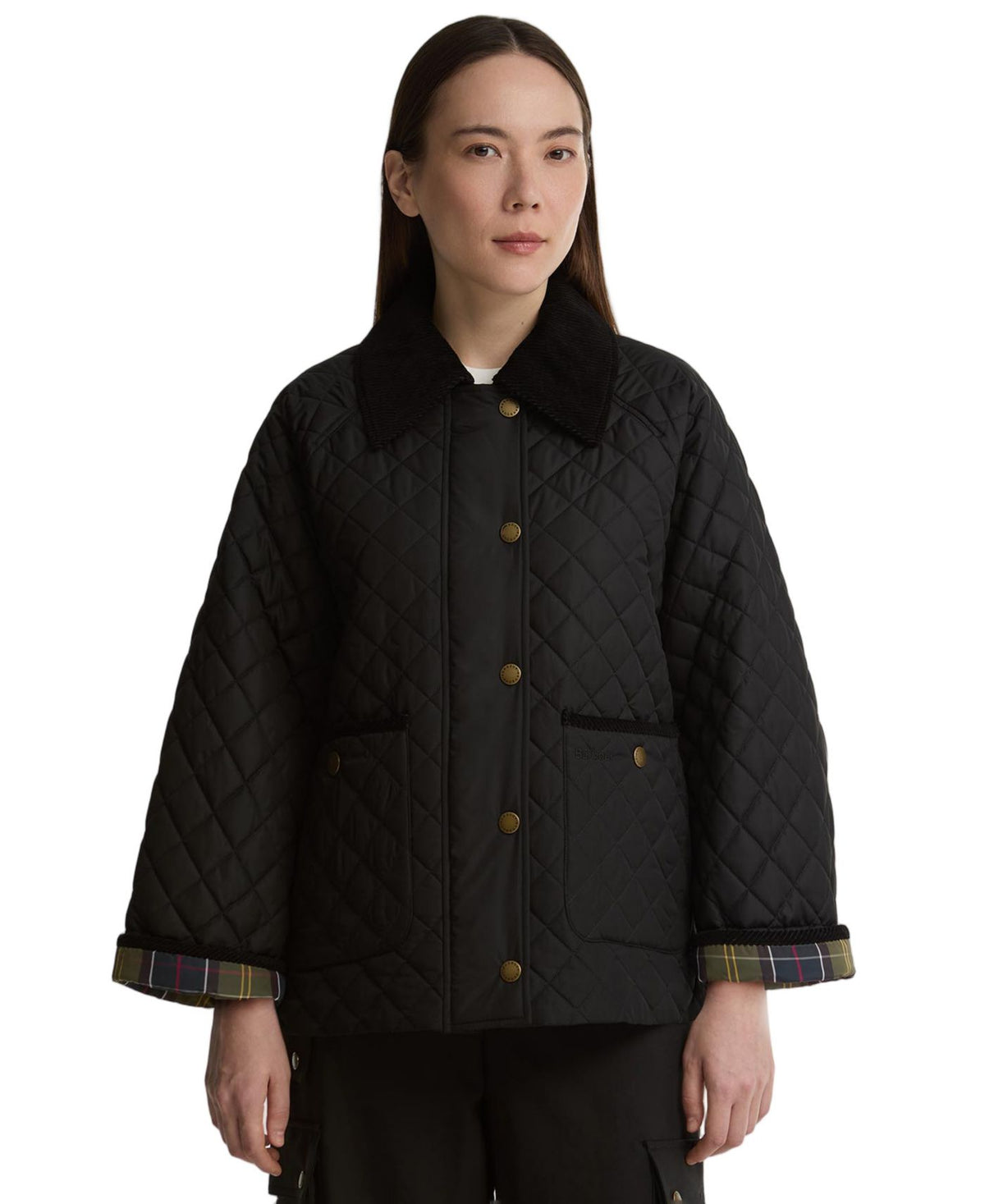 Barbour Women's Ava Quilted Short Coat Black