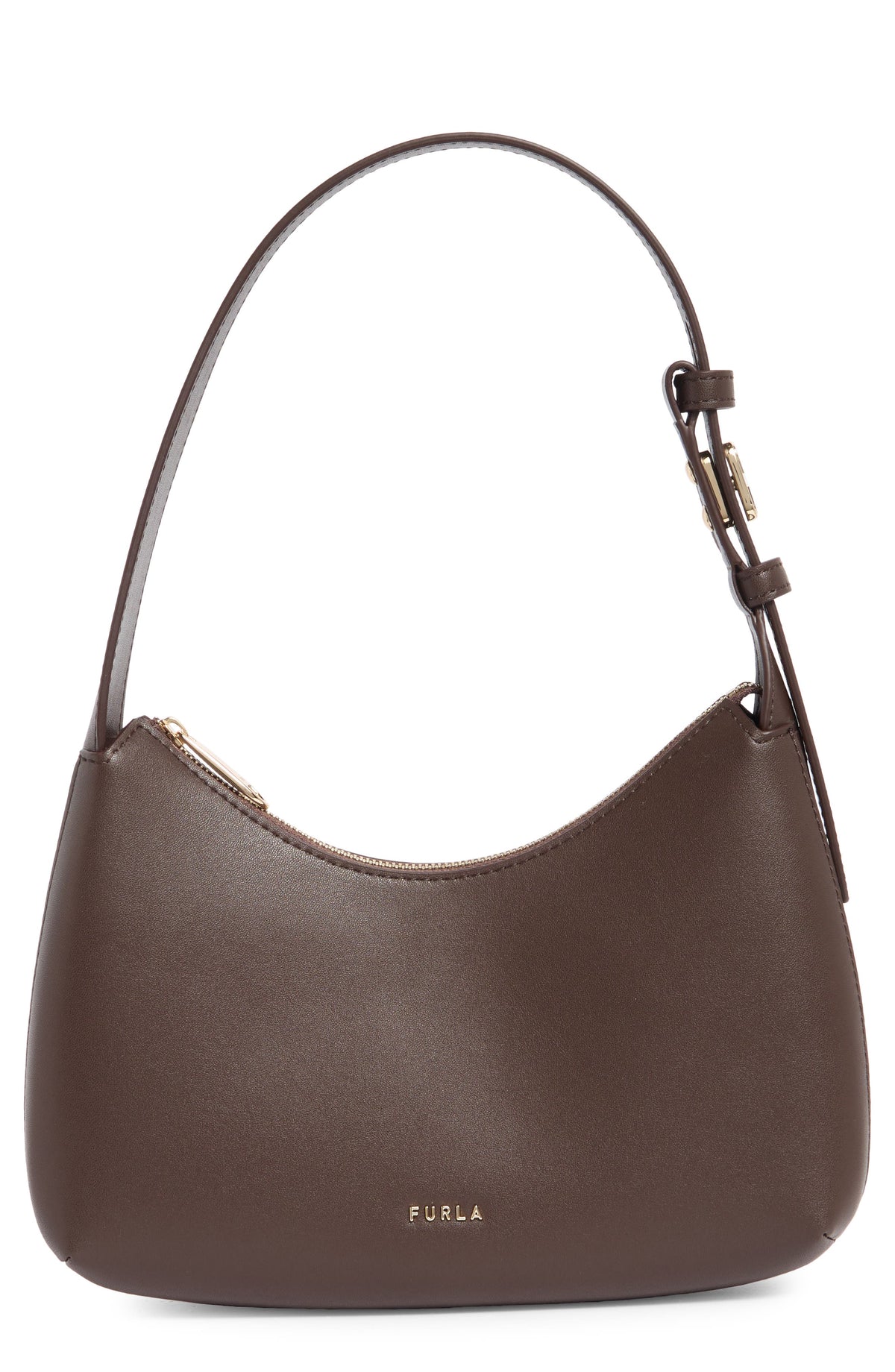 Furla Febe Leather Shoulder Bag - Chocolate