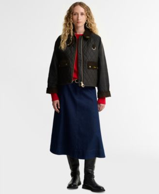 Barbour Women's Tartan Icon Wax Quilt Jacket