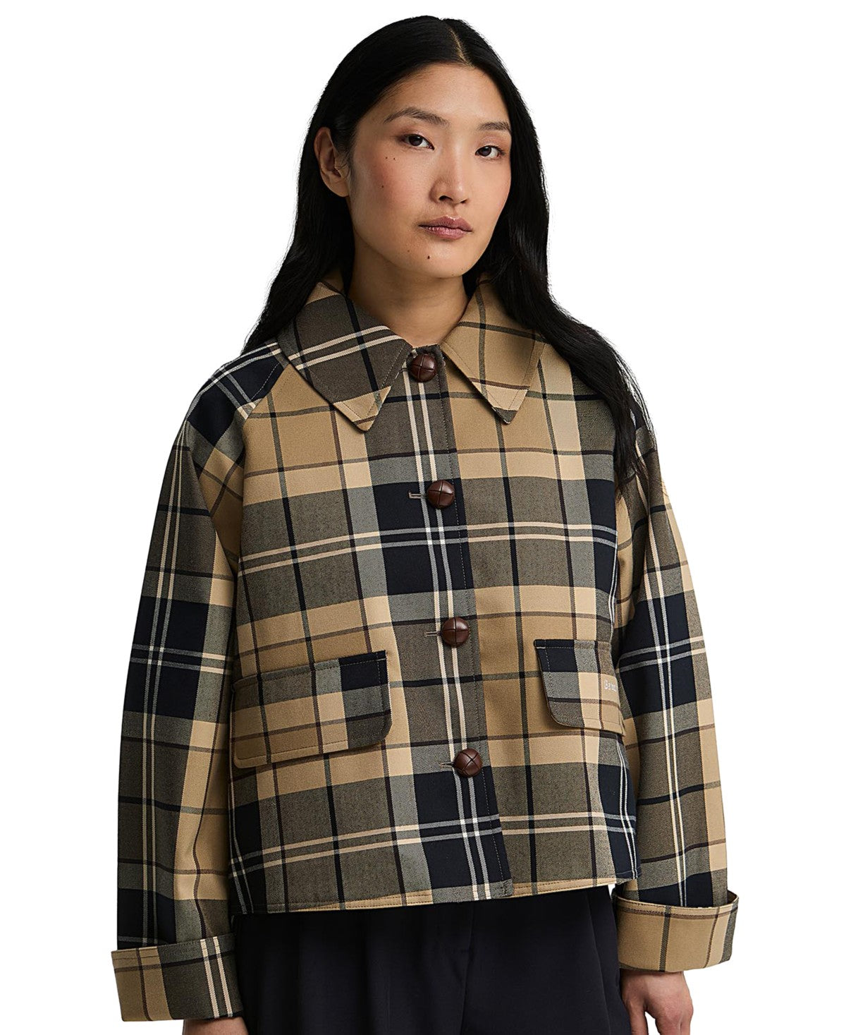 Barbour Women's Delilah Plaid Cropped Work Jacket – Birchwood Dress