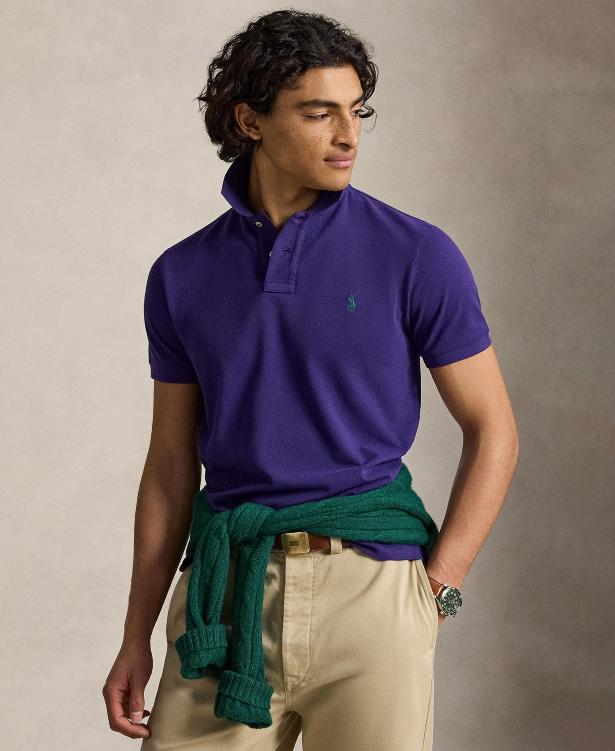 Ralph Lauren Men's Classic-Fit Cotton Polo Shirt - Medieval Purple