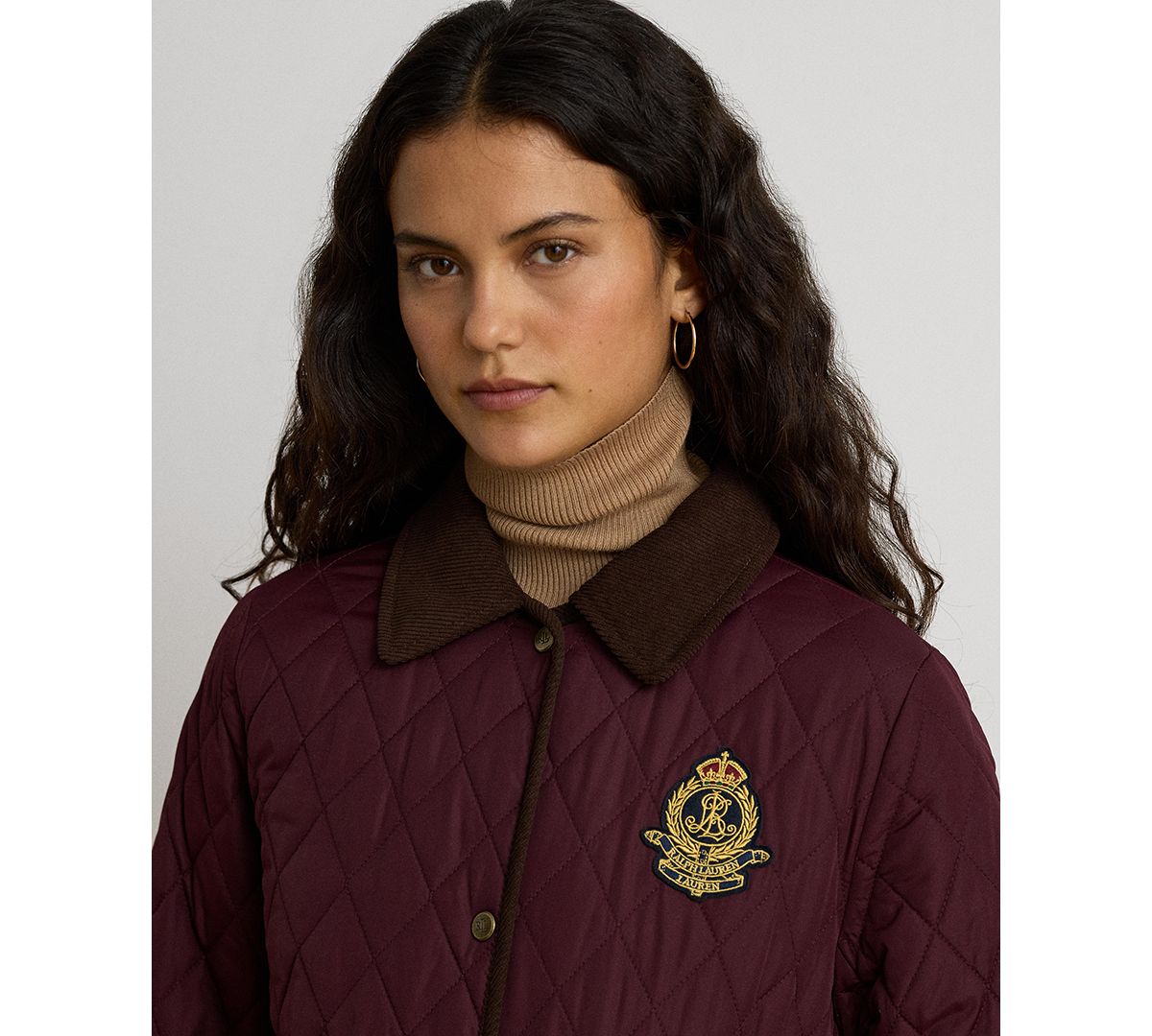 Ralph Lauren Women's Collared Coat - Dark Garnet