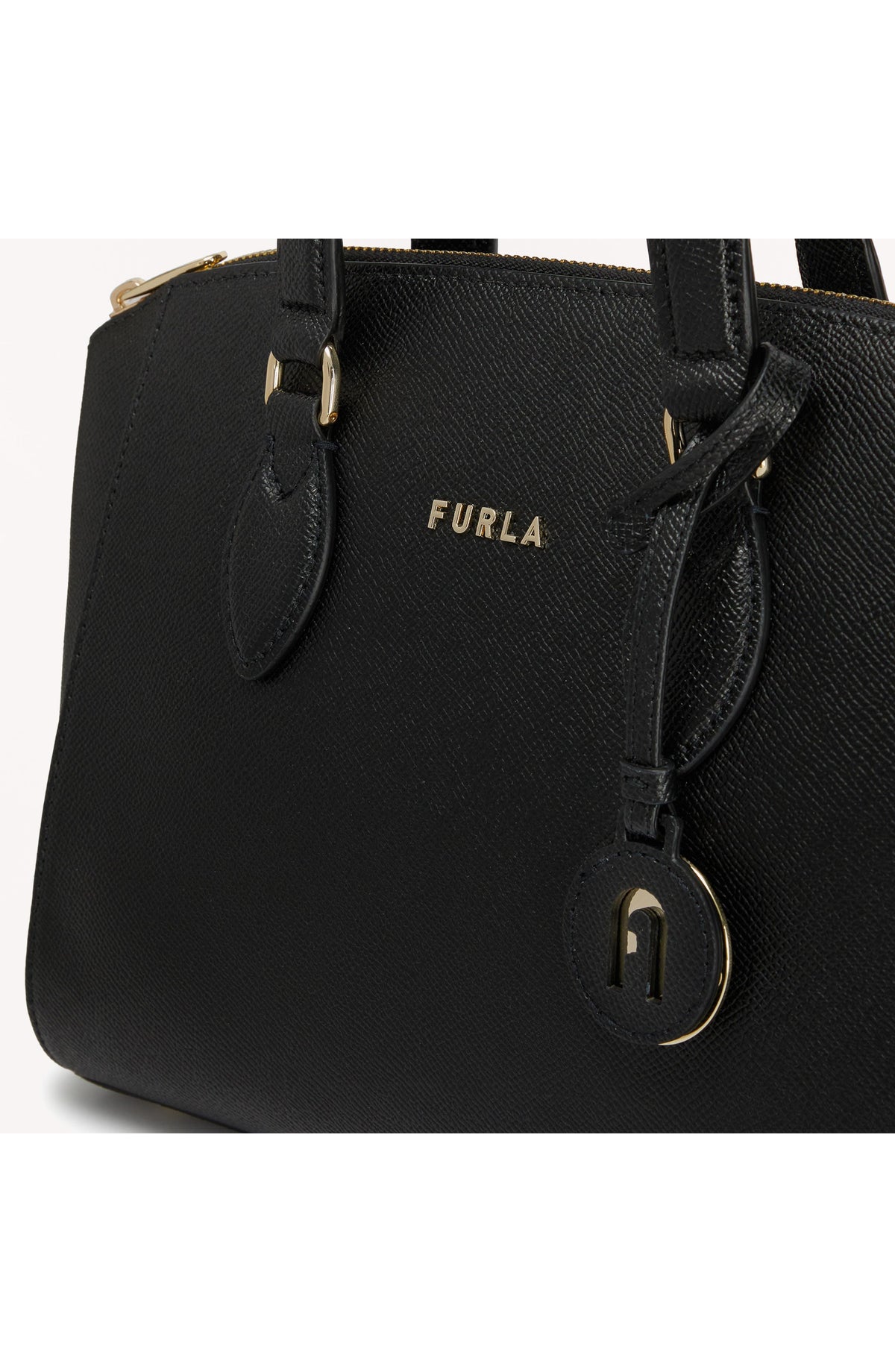 Furla Minerva Satchel Bag S - Black
