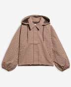 Barbour Women's Audrey Gingham Hooded Raincoat – Cranberry Brown Gingham