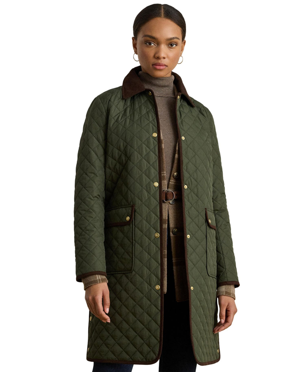 Ralph Lauren Women's Quilted Coat - Litchfield Loden