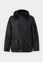 Barbour Men's Modern Beaufort Hooded Waxed Cotton Jacket – Navy