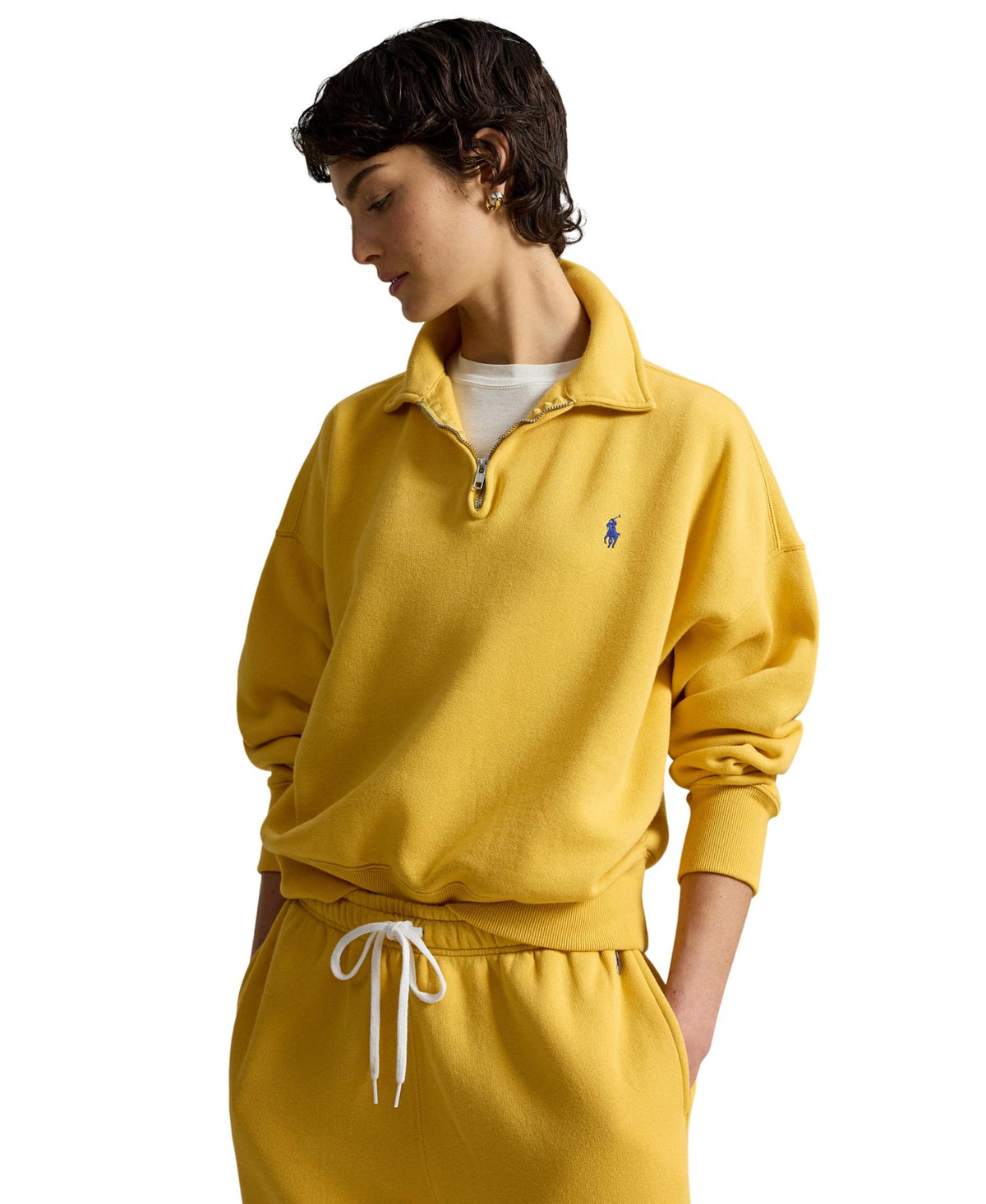 Ralph Lauren Women's Fleece Quarter-Zip Pullover - Radiant Gold