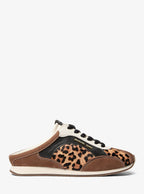 Michael Kors Avi Mixed-Media Slip-On Sneaker - Dark Camel Multi