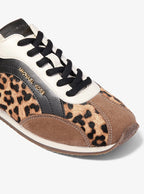 Michael Kors Avi Mixed-Media Slip-On Sneaker - Dark Camel Multi