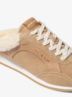 Michael Kors Avi Faux Shearling Trim Slip-On Sneaker - Camel