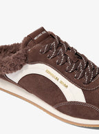 Michael Kors Avi Faux Shearling Trim Slip-On Sneaker - Nutmeg