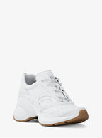 Kaia Mixed-Media Trainer - Optic White