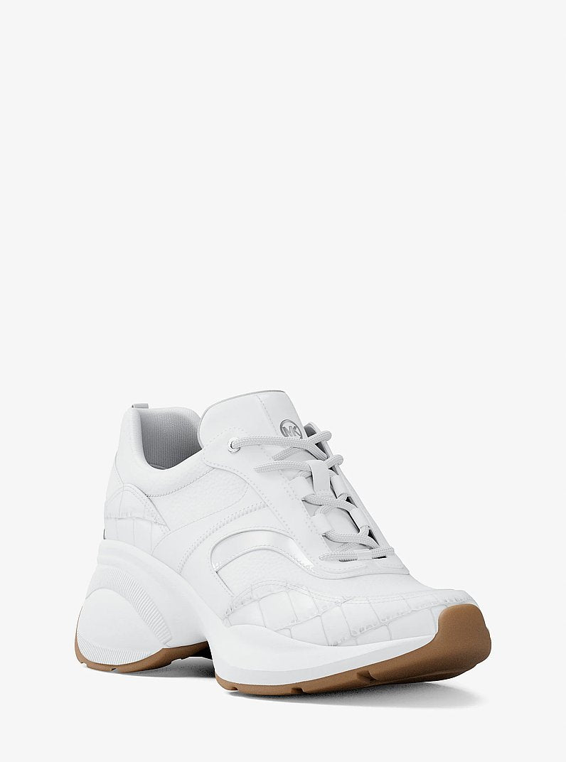 Kaia Mixed-Media Trainer - Optic White