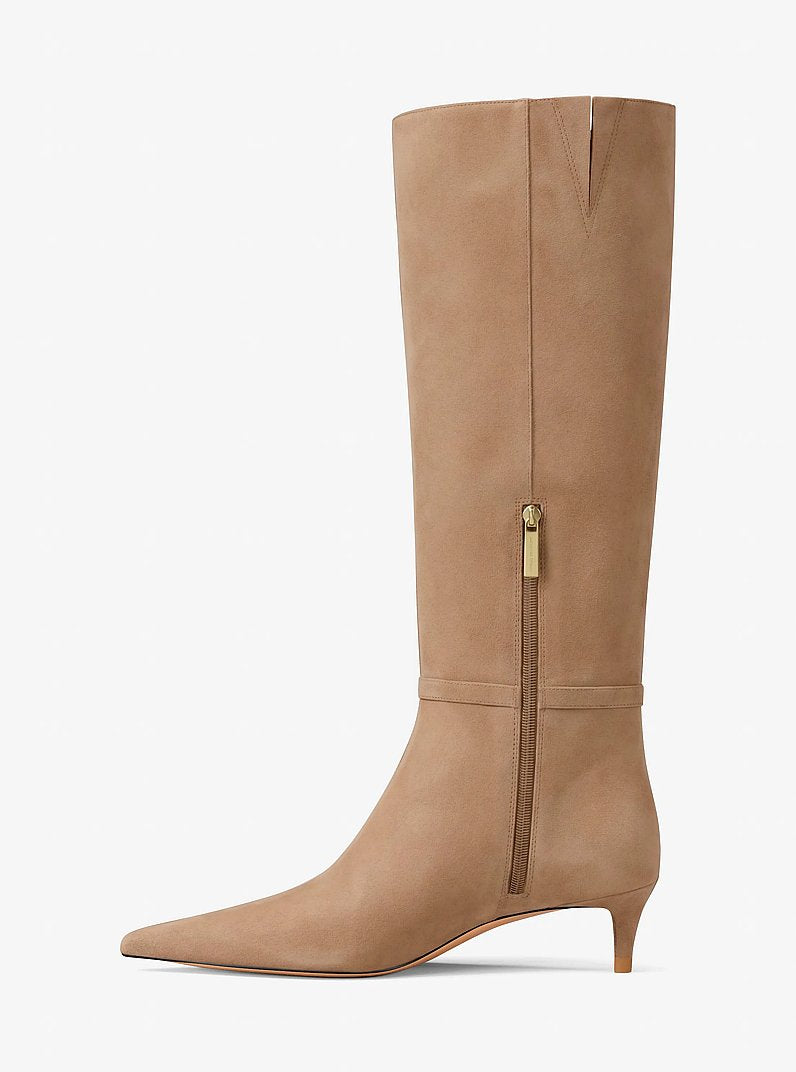 Nalia Kitten-Heel Boot - Camel 3
