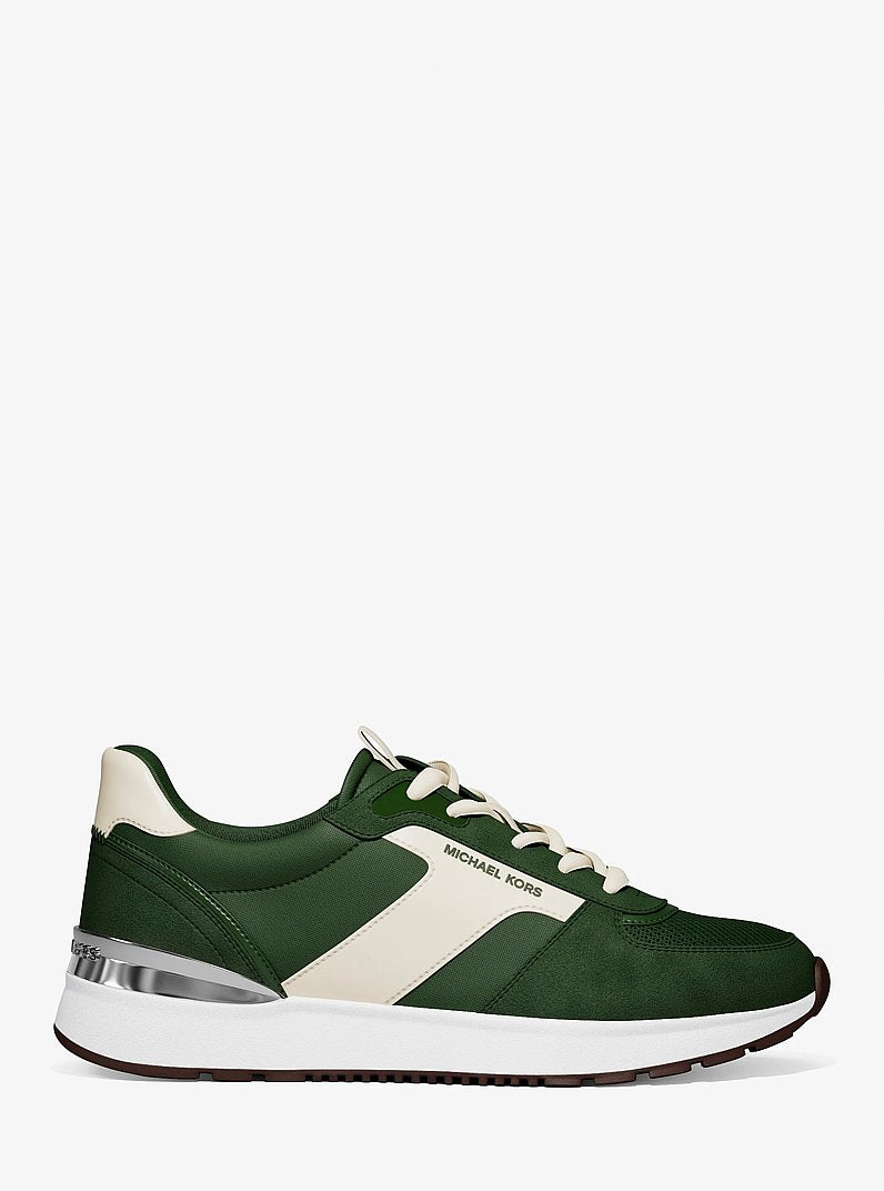 Remy Mixed-Media Trainer - Amazon Green