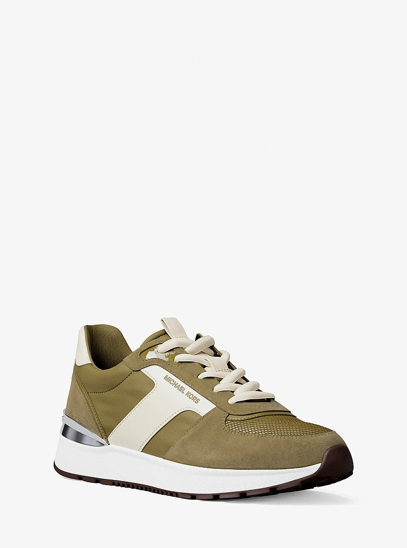 Michael Kors Remy Mixed-Media Trainer - Oregano
