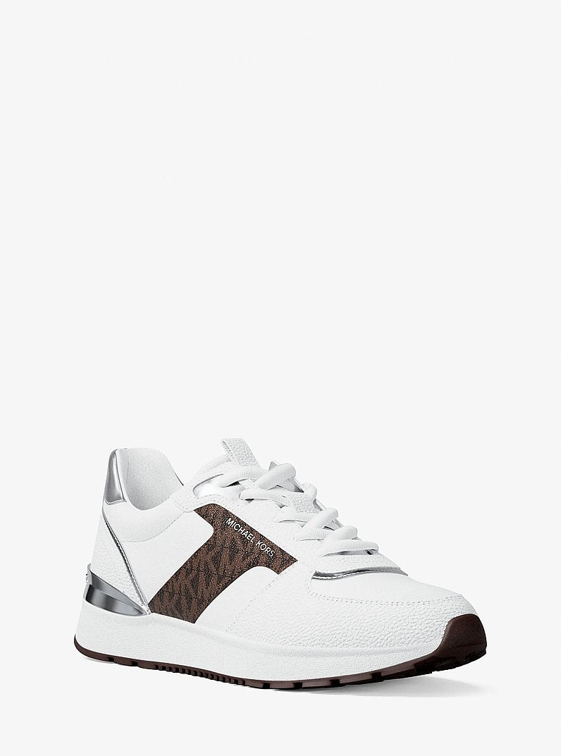 Remy Mixed-Media Trainer - Op Wht/Brown