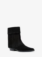 Nash Fringed Suede Boot - Black