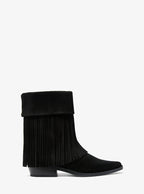 Nash Fringed Suede Boot - Black 2