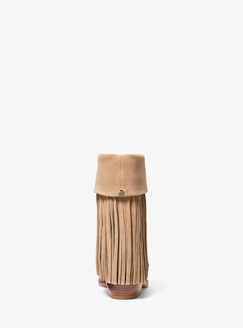 Nash Fringed Suede Boot - Camel 3