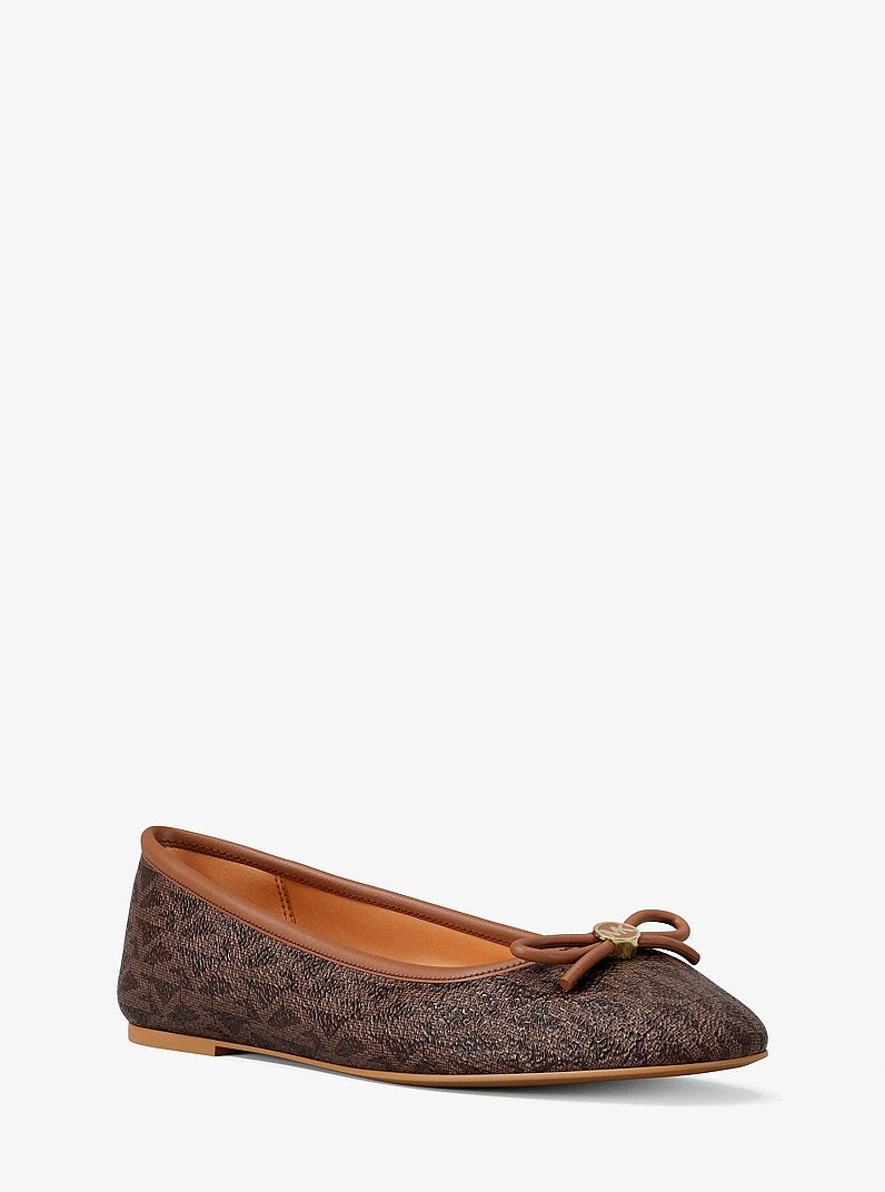 Savannah Ballet Flat - Signature Logo / Brown