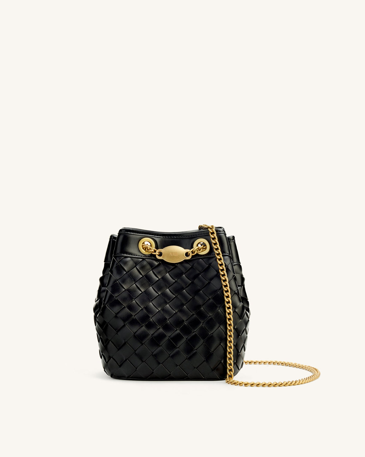 JW PEI Yara Hand-Woven Bucket Bag - Black