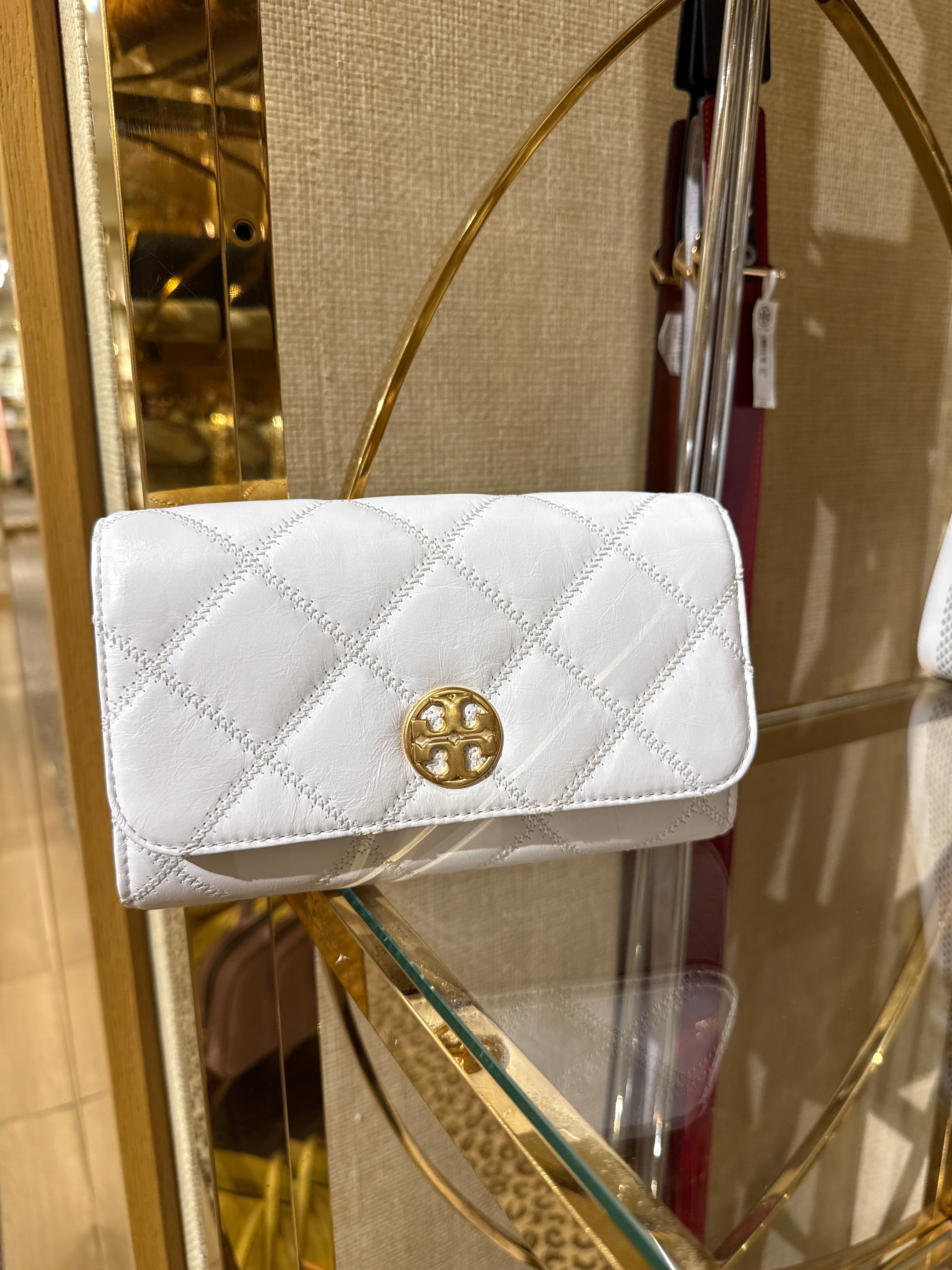 Tory Burch Willa Chain Wallet / White