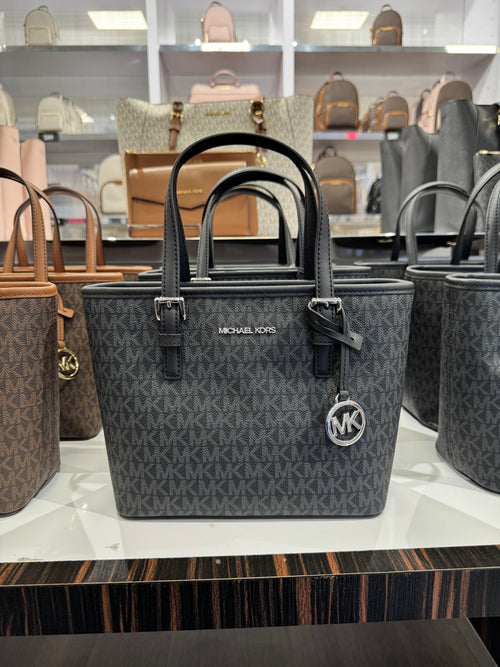 jet set travel extra-small logo top-zip tote bag black Michael Kors Jet Set Travel Extra-Small Logo Top-Zip Tote Bag – Outlet  Americas