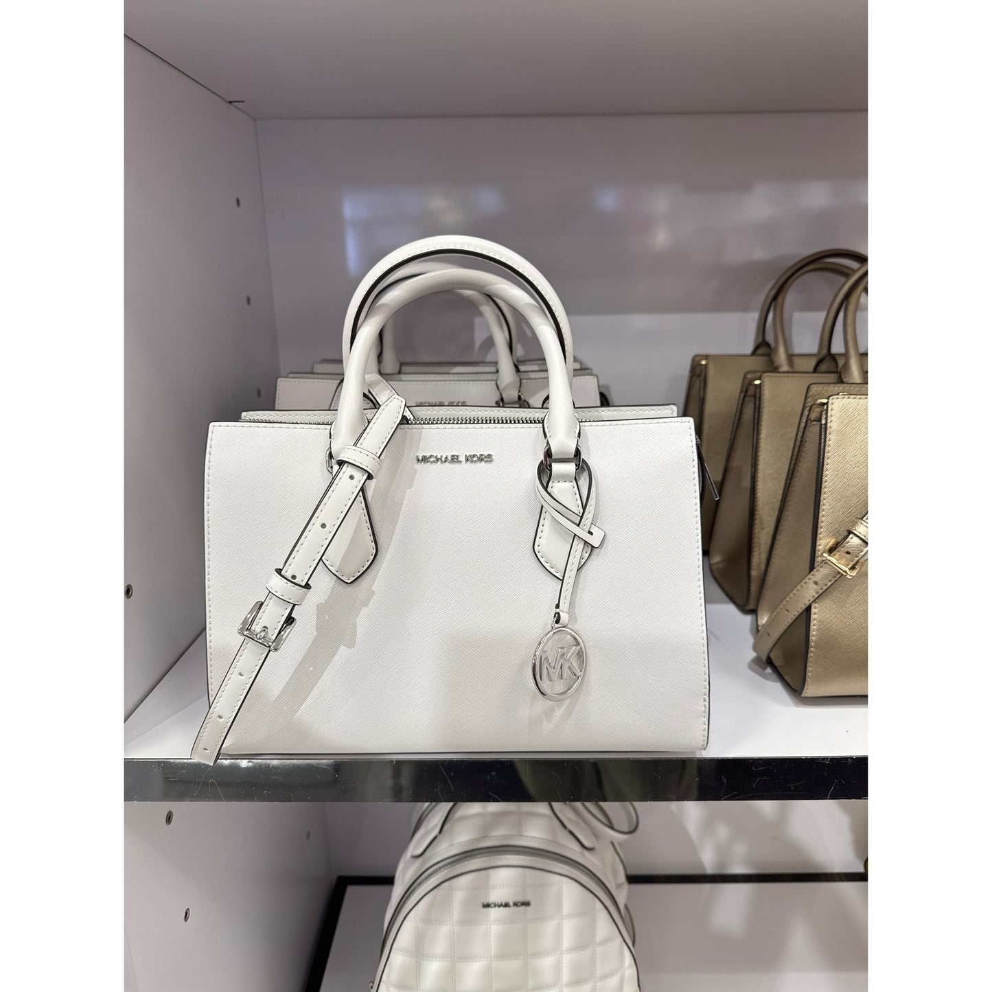 Michael Kors Sheila Medium Faux Leather Satchel