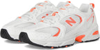 White with orange