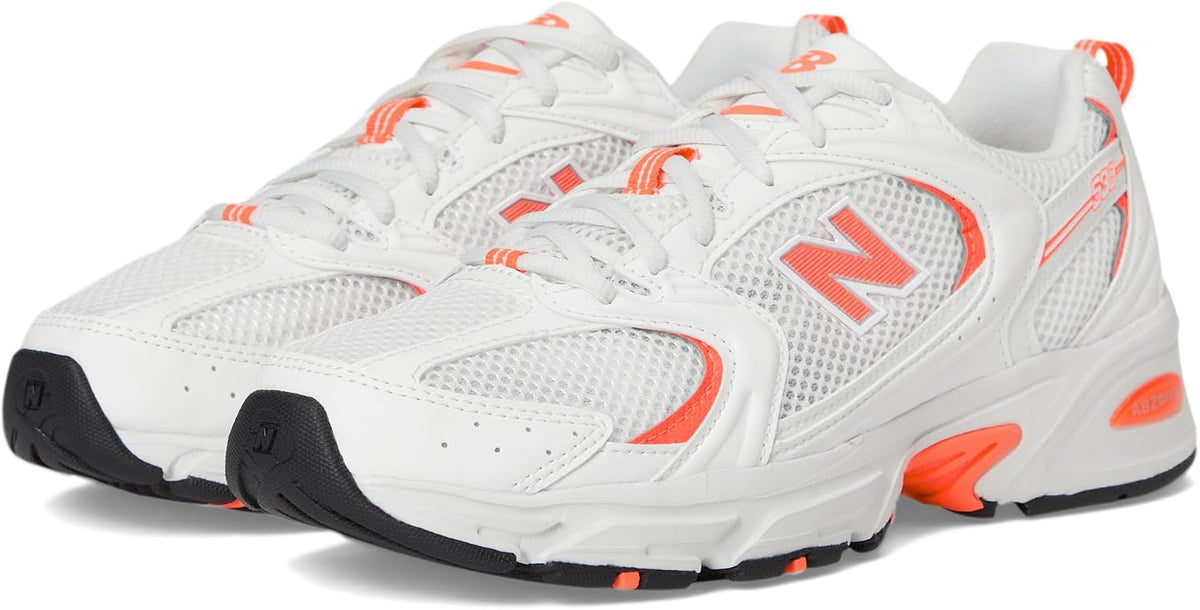 White with orange