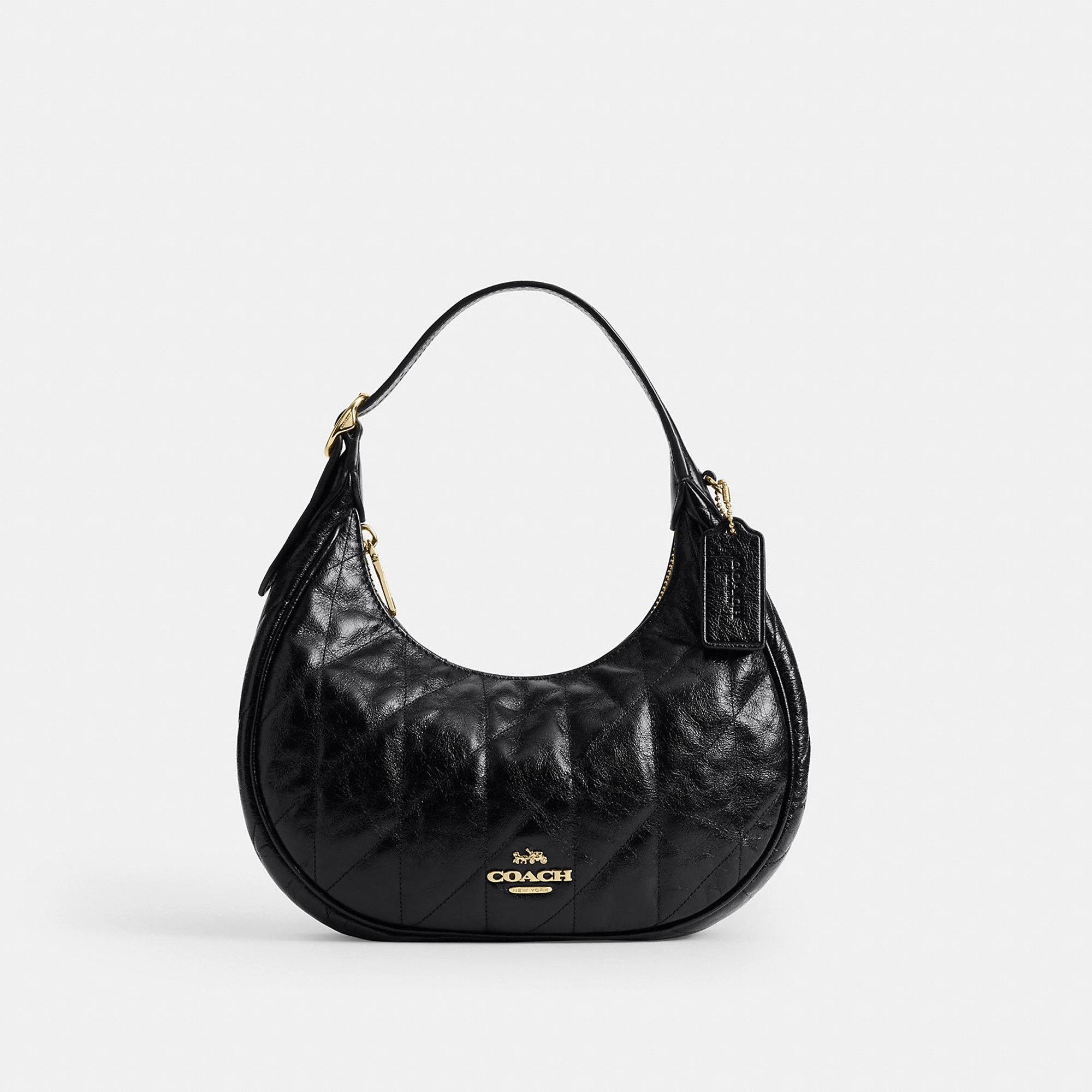 Coach Emily Shoulder Bag Quilted - gold/black